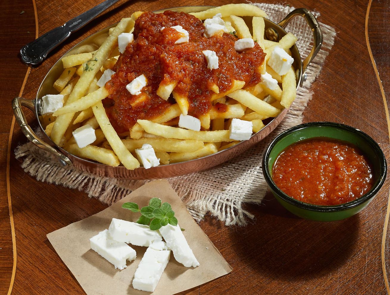 French fries with red sauce — ala Pita